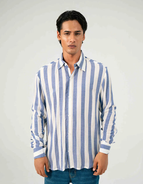 STRIPED COLLARED SHIRT